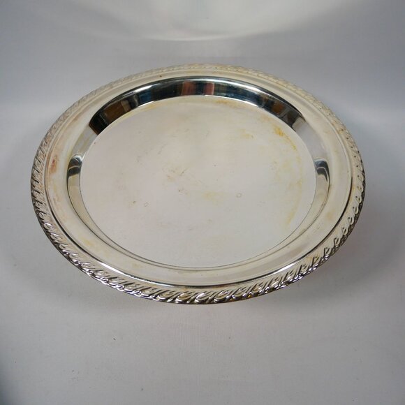 Silverplated Round Cake Stand 12.5" Diameter - Picture 6 of 9